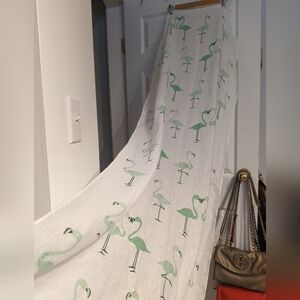 Green Flamingo🦩 Long silky Scarf